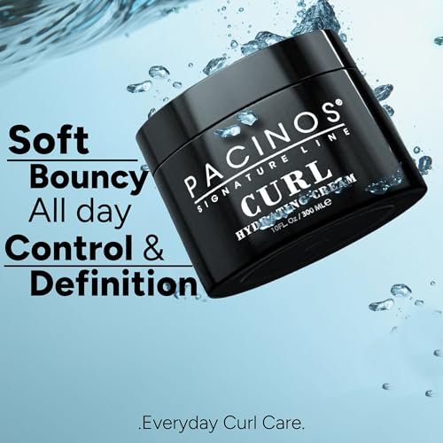 Pacinos Curl Hydrating Cream - Curl Defining & Frizz Control Styling Cream - Salon Quality Moisture Control for Curly Hair - 10 oz Avelisse