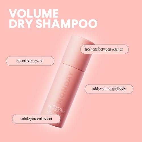 MONDAY HAIRCARE Volume Dry Shampoo with Collagen, Oil-Absorbing for Thin & Fine Hair, 50ml (3 Pack) Avelisse