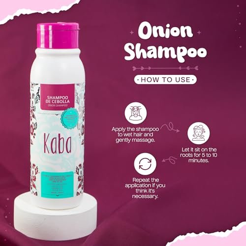 Kaba Onion Shampoo for Hair Growth - Sulfate-Free & Paraben-Free - Stimulates Hair Regrowth, Reduces Hair Loss, Deep Scalp Cleanse for All Hair Types - 500 ML Avelisse