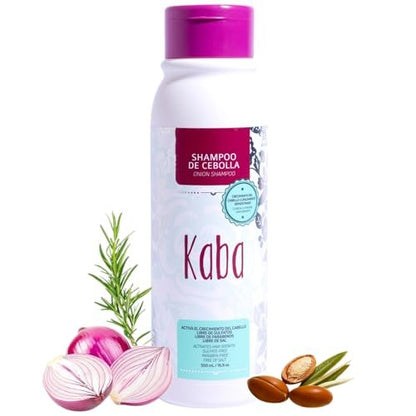 Kaba Onion Shampoo for Hair Growth - Sulfate-Free & Paraben-Free - Stimulates Hair Regrowth, Reduces Hair Loss, Deep Scalp Cleanse for All Hair Types - 500 ML Avelisse