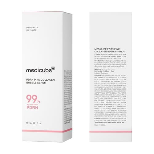medicube PDRN Pink Collagen Bubble Serum - Bubble-to-Glow Firming Serum with 99% Purity PDRN & Low-Molecular Collagen, Lightweight Fast-Absorbing Texture for Radiant Plump Skin, 3.21 fl.oz - görsel 17