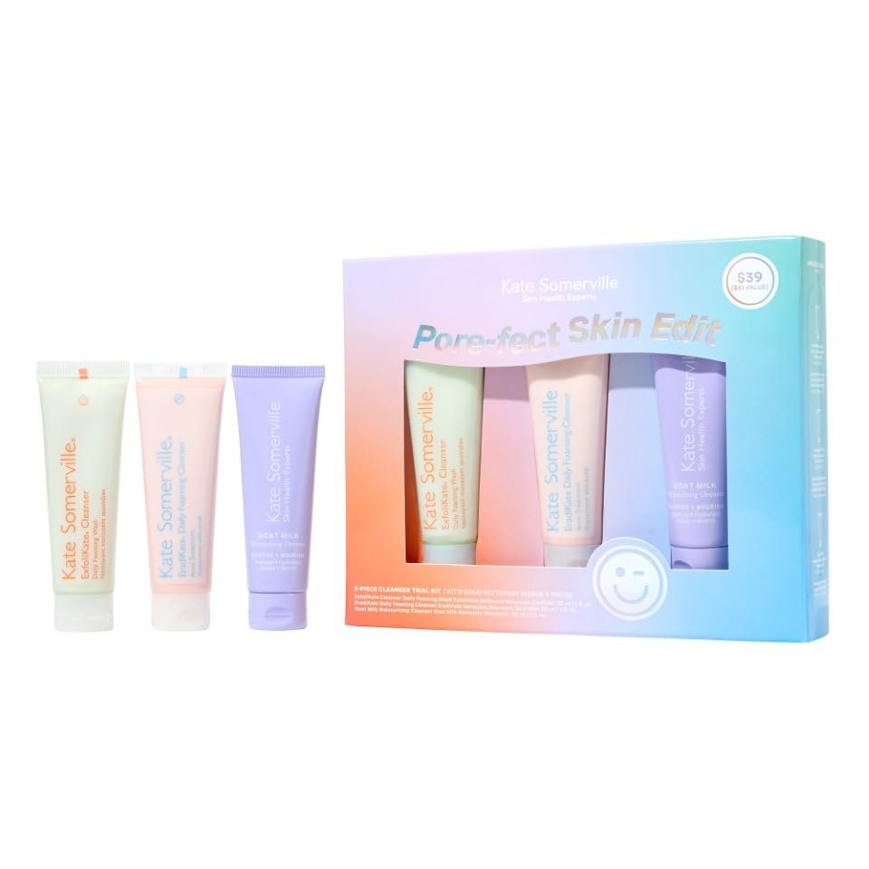 Kate Somerville Pore-fect Skin Edit Travel Kit: ExfoliKate, EradiKate & Goat Milk Cleanser Holiday Gift Set Avelisse