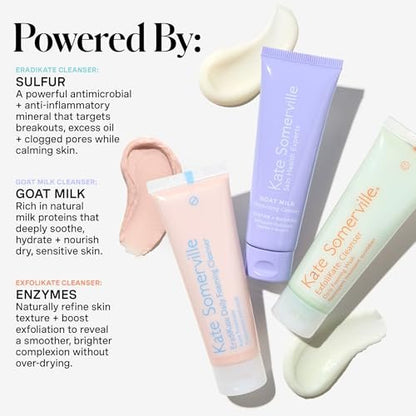 Kate Somerville Pore-fect Skin Edit Travel Kit: ExfoliKate, EradiKate & Goat Milk Cleanser Holiday Gift Set Avelisse