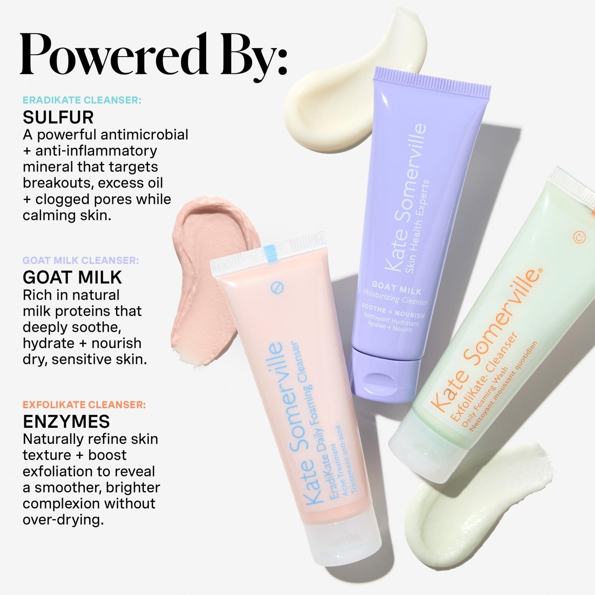 Kate Somerville Pore-fect Skin Edit Travel Kit: ExfoliKate, EradiKate & Goat Milk Cleanser Holiday Gift Set Avelisse