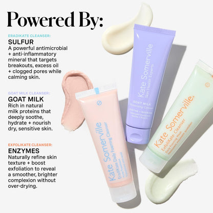 Kate Somerville Pore-fect Skin Edit Travel Kit: ExfoliKate, EradiKate & Goat Milk Cleanser Holiday Gift Set Avelisse