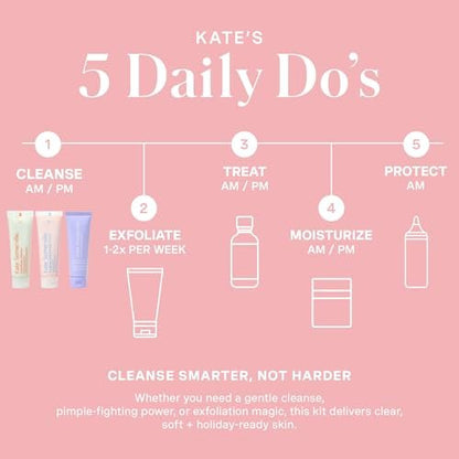 Kate Somerville Pore-fect Skin Edit Travel Kit: ExfoliKate, EradiKate & Goat Milk Cleanser Holiday Gift Set Avelisse