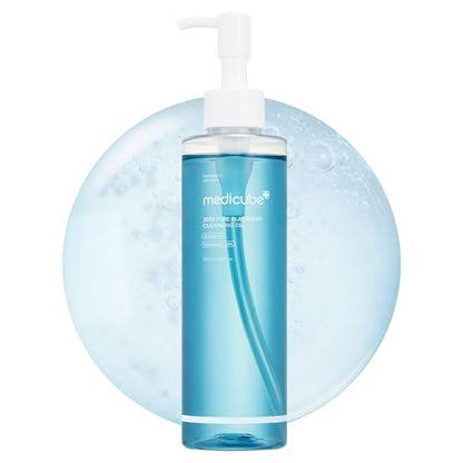 medicube Zero Pore Blackhead Cleansing Oil - Makeup Remover & Daily Moisture Facial Cleanser for All Skin Types, Low-Irritation Korean Skin Care (205ml / 6.93 fl.oz) Avelisse