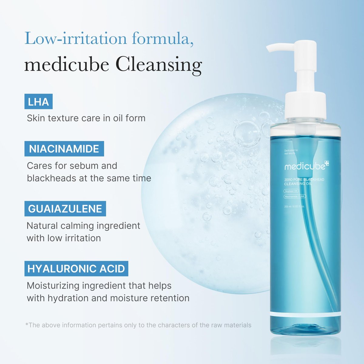 medicube Zero Pore Blackhead Cleansing Oil - Makeup Remover & Daily Moisture Facial Cleanser for All Skin Types, Low-Irritation Korean Skin Care (205ml / 6.93 fl.oz) Avelisse