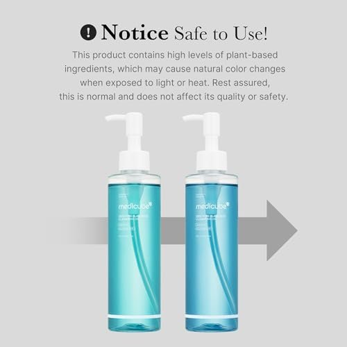 medicube Zero Pore Blackhead Cleansing Oil - Makeup Remover & Daily Moisture Facial Cleanser for All Skin Types, Low-Irritation Korean Skin Care (205ml / 6.93 fl.oz) Avelisse