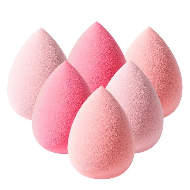 6 Pack Latex-Free Makeup Sponge Set - Soft Beauty Blenders for Foundation, Concealer & Daily Makeup by Polar Rabbit - görsel 1