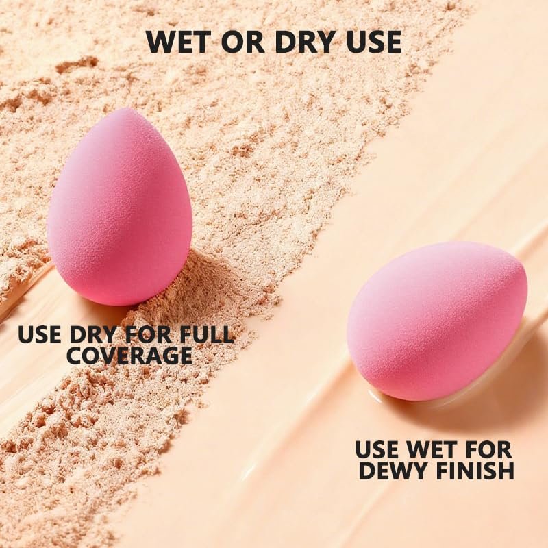 6 Pack Latex-Free Makeup Sponge Set - Soft Beauty Blenders for Foundation, Concealer & Daily Makeup by Polar Rabbit - görsel 5