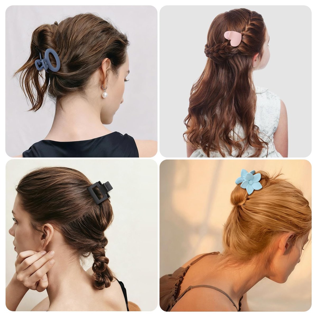 10 Pack Mini Hair Clips 1.5 Inch Small Claw Clips for Women Girls 10 Styles Nonslip Matte Hair Accessories Avelisse