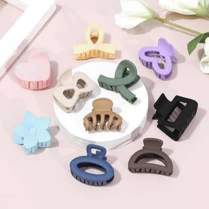 10 Pack Mini Hair Clips 1.5 Inch Small Claw Clips for Women Girls 10 Styles Nonslip Matte Hair Accessories Avelisse