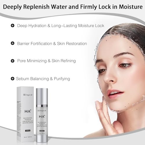 HACIRFE HA Rejuvenating Hydrator Hyaluronic Acid Serum for Face – Deep Hydrating Serum with Niacinamide and Ceramides Avelisse