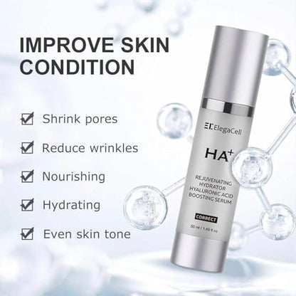 HACIRFE HA Rejuvenating Hydrator Hyaluronic Acid Serum for Face – Deep Hydrating Serum with Niacinamide and Ceramides Avelisse