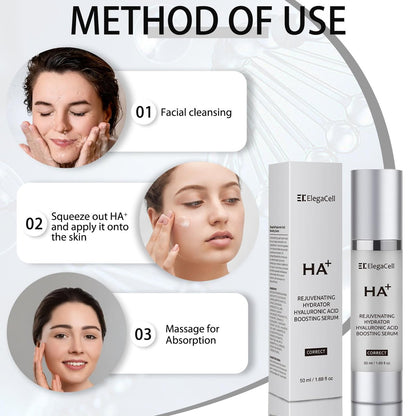 HACIRFE HA Rejuvenating Hydrator Hyaluronic Acid Serum for Face – Deep Hydrating Serum with Niacinamide and Ceramides Avelisse