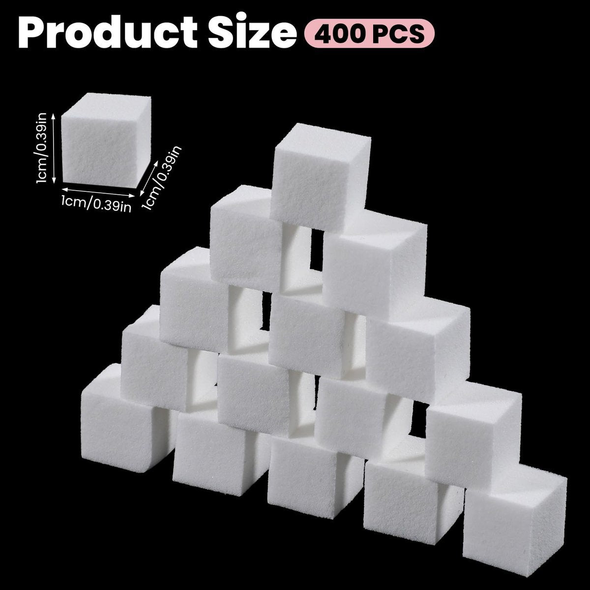 400 PCS Mini Nail Sponges for Gradient Nail Art - Square Sponge Applicators for Professional Salon & Home Use - görsel 3