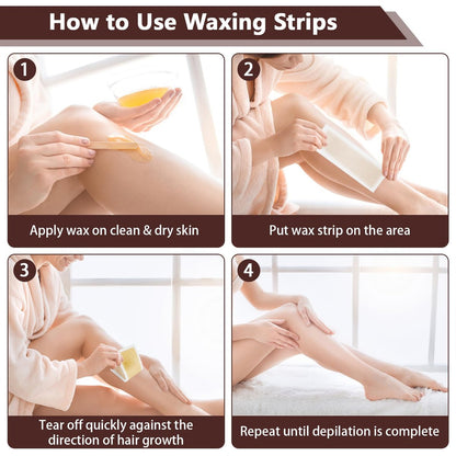 250 Pack Large Non-Woven Wax Strips for Hair Removal – 7.8x2.75 Inch Body & Facial Waxing Paper, Soft & Skin-Friendly