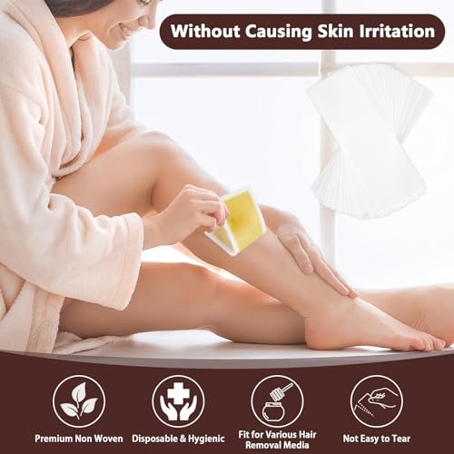 250 Pack Large Non-Woven Wax Strips for Hair Removal – 7.8x2.75 Inch Body & Facial Waxing Paper, Soft & Skin-Friendly - görsel 6