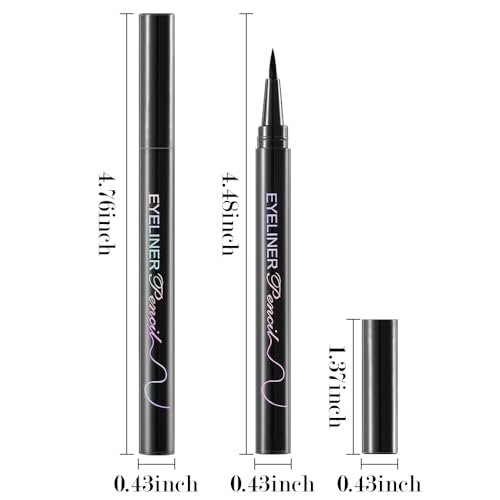 Anwuozu 12-Pack Matte Black Liquid Eyeliner Set – Ultra-Fine Tip, Quick-Dry, Smudge-Proof Vegan Eye Liner Pens - görsel 14