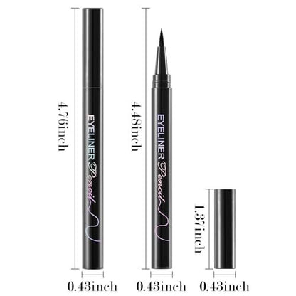 Anwuozu 12-Pack Matte Black Liquid Eyeliner Set – Ultra-Fine Tip, Quick-Dry, Smudge-Proof Vegan Eye Liner Pens