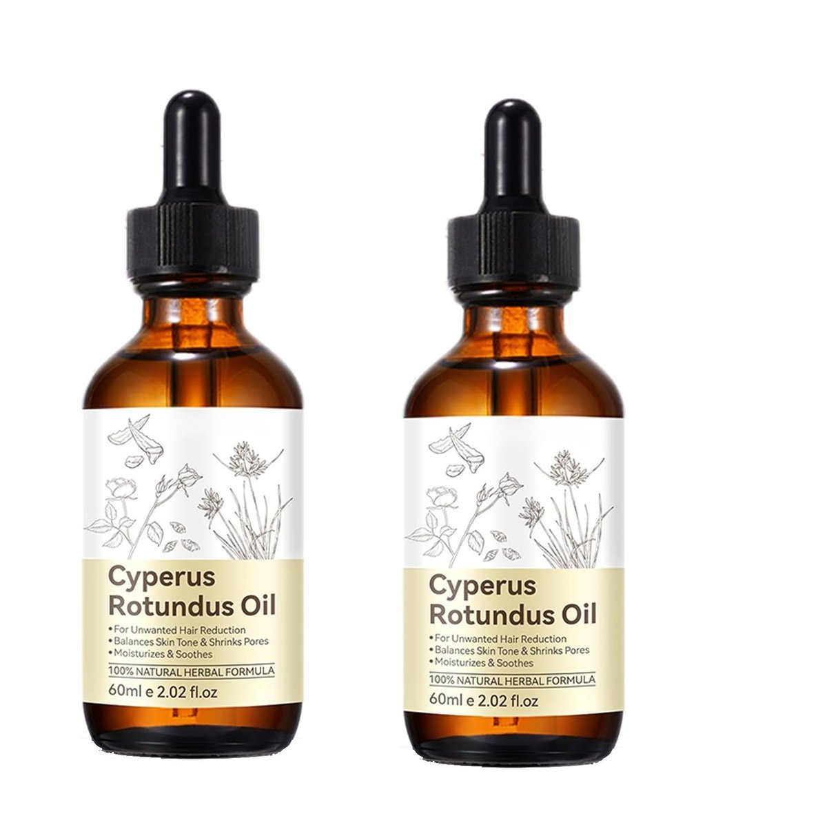 nvyue Cyperus Rotundus Oil for Hair Removal - 2 Pack, Reduces Unwanted Body Hair Growth, Moisturizes Smooth Skin for All Skin Types Avelisse