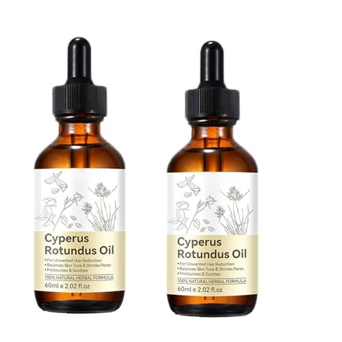 nvyue Cyperus Rotundus Oil for Hair Removal - 2 Pack, Reduces Unwanted Body Hair Growth, Moisturizes Smooth Skin for All Skin Types Avelisse