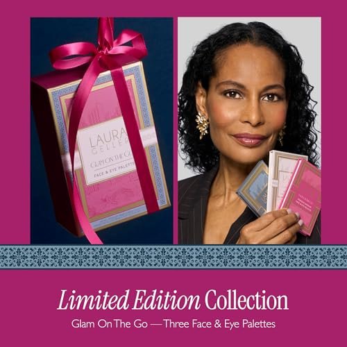 LAURA GELLER NEW YORK Glam On the Go Eyeshadow & Blush Palettes - Set of 3, Easy-to-Use Makeup for Mature Skin, Ready for Gifting Avelisse