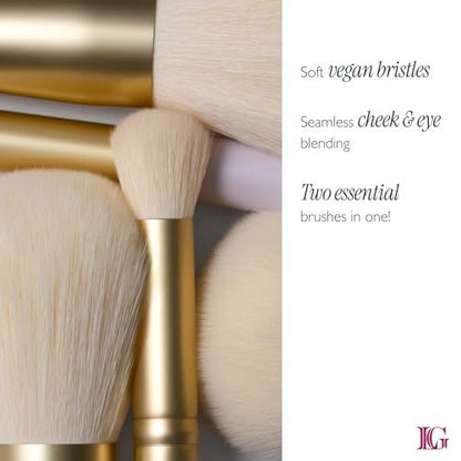 LAURA GELLER NEW YORK Professional 21-Piece Dual-Ended Cheek & Eyeshadow Brush Set - Cruelty-Free Makeup Brushes