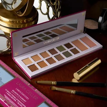 LAURA GELLER NEW YORK Laura's Essentials Eclectic & Elegant Eyeshadow and Face Palette - Full Face Makeup for Mature Skin Avelisse