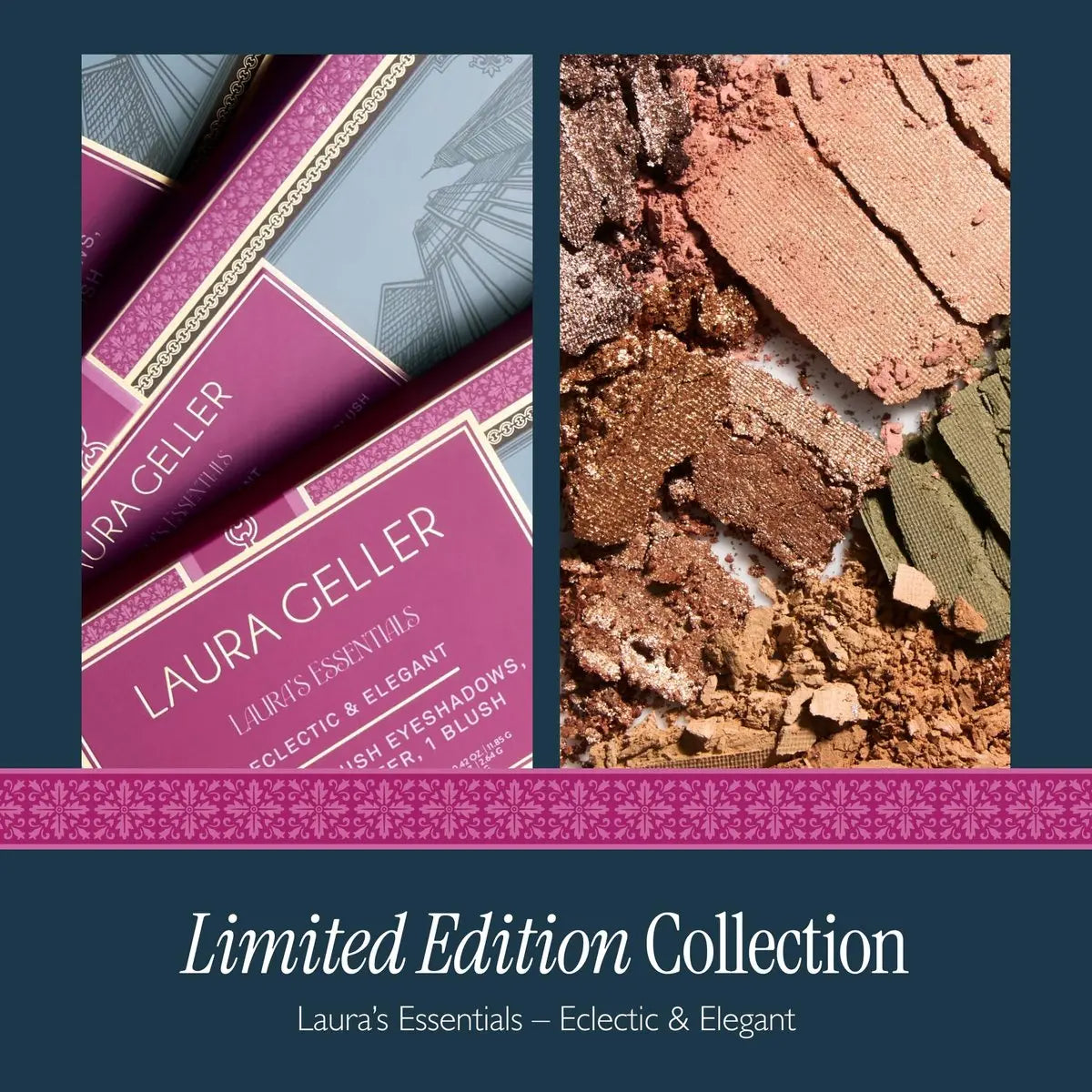 LAURA GELLER NEW YORK Laura's Essentials Eclectic & Elegant Eyeshadow and Face Palette - Full Face Makeup for Mature Skin Avelisse