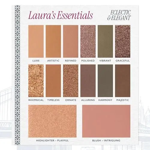 LAURA GELLER NEW YORK Laura's Essentials Eclectic & Elegant Eyeshadow and Face Palette - Full Face Makeup for Mature Skin Avelisse