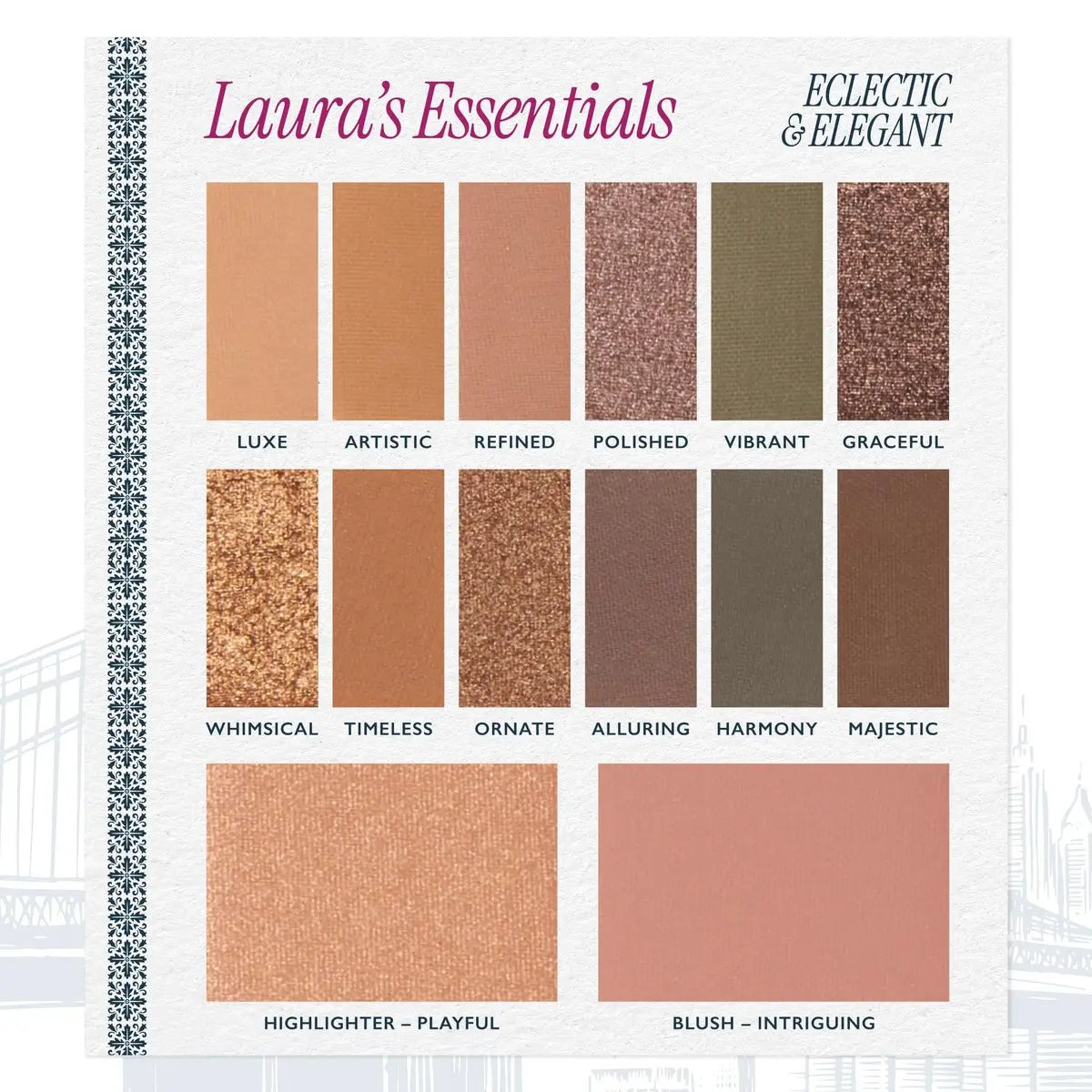 LAURA GELLER NEW YORK Laura's Essentials Eclectic & Elegant Eyeshadow and Face Palette - Full Face Makeup for Mature Skin Avelisse