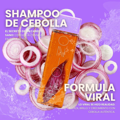 Herbalista Viral Onions Extract Shampoo – 16.9 fl oz (500ml) | With Real Botanicals: Onion, Rosemary & Horsetail | Nourishes Scalp, Supports Hair Growth, Helps Prevent Hair Loss, Deep Repair & Shine Avelisse