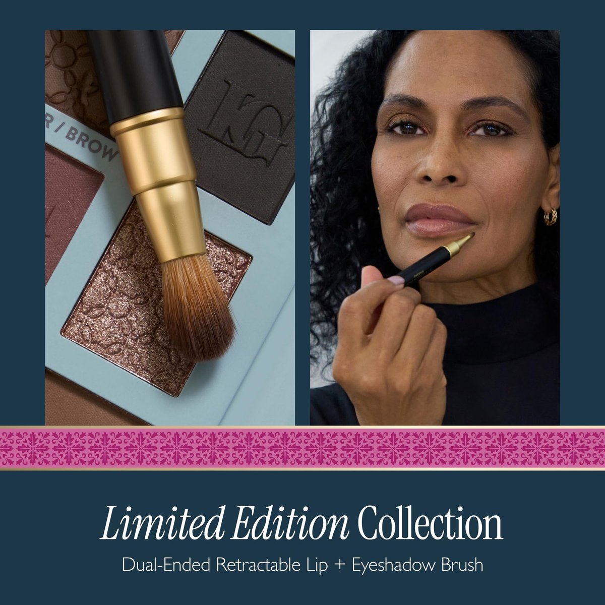 LAURA GELLER NEW YORK Cosmetic Professional Makeup Brushes - Cruelty-Free - 22 Dual-Ended Lip + Eyeshadow Brush - görsel 3