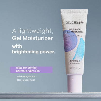 Mad Hippie Brightening Gel Moisturizer – Oil-Free Vitamin C & Niacinamide Face Cream for Oily & Acne-Prone Skin, 1.02 oz Avelisse