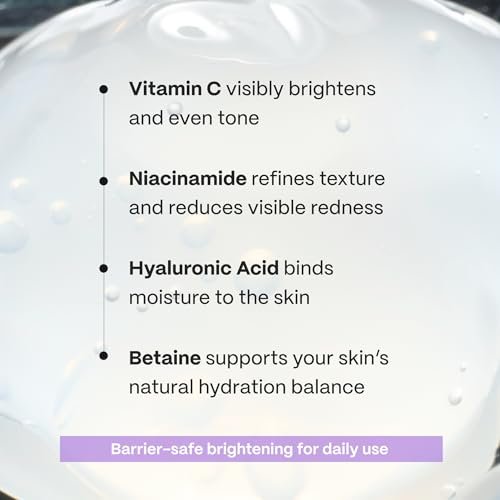 Mad Hippie Brightening Gel Moisturizer – Oil-Free Vitamin C & Niacinamide Face Cream for Oily & Acne-Prone Skin, 1.02 oz Avelisse