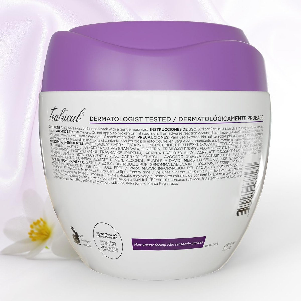 TEATRICAL Korean Facial Cream with Stem Cells and Rice – Face Moisturizer for Women, Hydrating & Even Tone, Paraben-Free Non-Greasy Formula, 7 oz - görsel 15