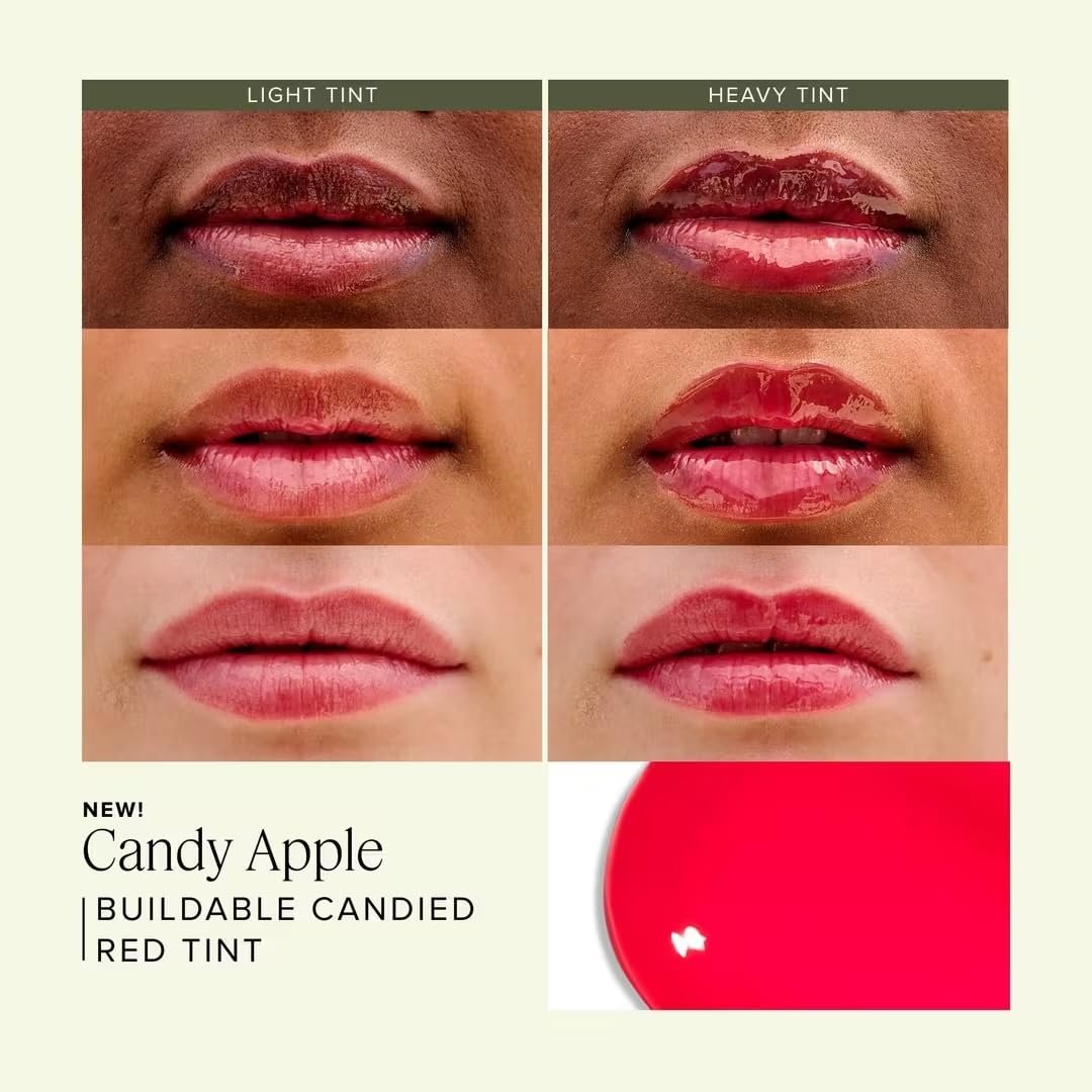 Farmacy Apple A Day Lip Balm Kit - Tinted Lip Peptide Treatment & Overnight Balm Duo - Moisturizing, Plumping & Hydrating Skincare Gift Set for Her (2 Count) Avelisse