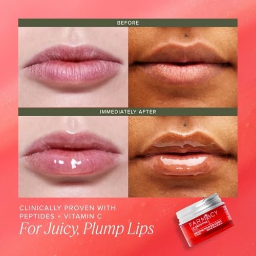 Farmacy Apple A Day Lip Balm Kit - Tinted Lip Peptide Treatment & Overnight Balm Duo - Moisturizing, Plumping & Hydrating Skincare Gift Set for Her (2 Count) Avelisse