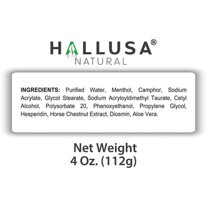 Hallusa Natural 2-Pack Hallosmine Leg Cream with Diosmin, Hesperidin & Horse Chestnut + Free Hallosmine Ultra 650mg Diosmin Hesperidin, 60 Capsules | Blood Circulation & Vein Support, 4 oz (112g)