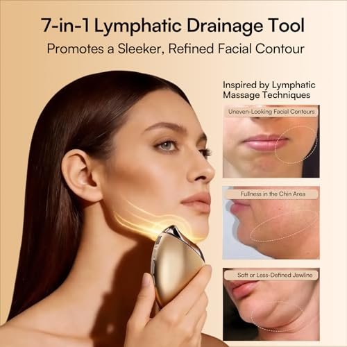 INIA 7-in-1 Red Light Therapy for Face and Neck Gua Sha Facial Massager Tool Device with Thermal and Cryo Mode for Puffiness & Firming Skincare Tool Avelisse