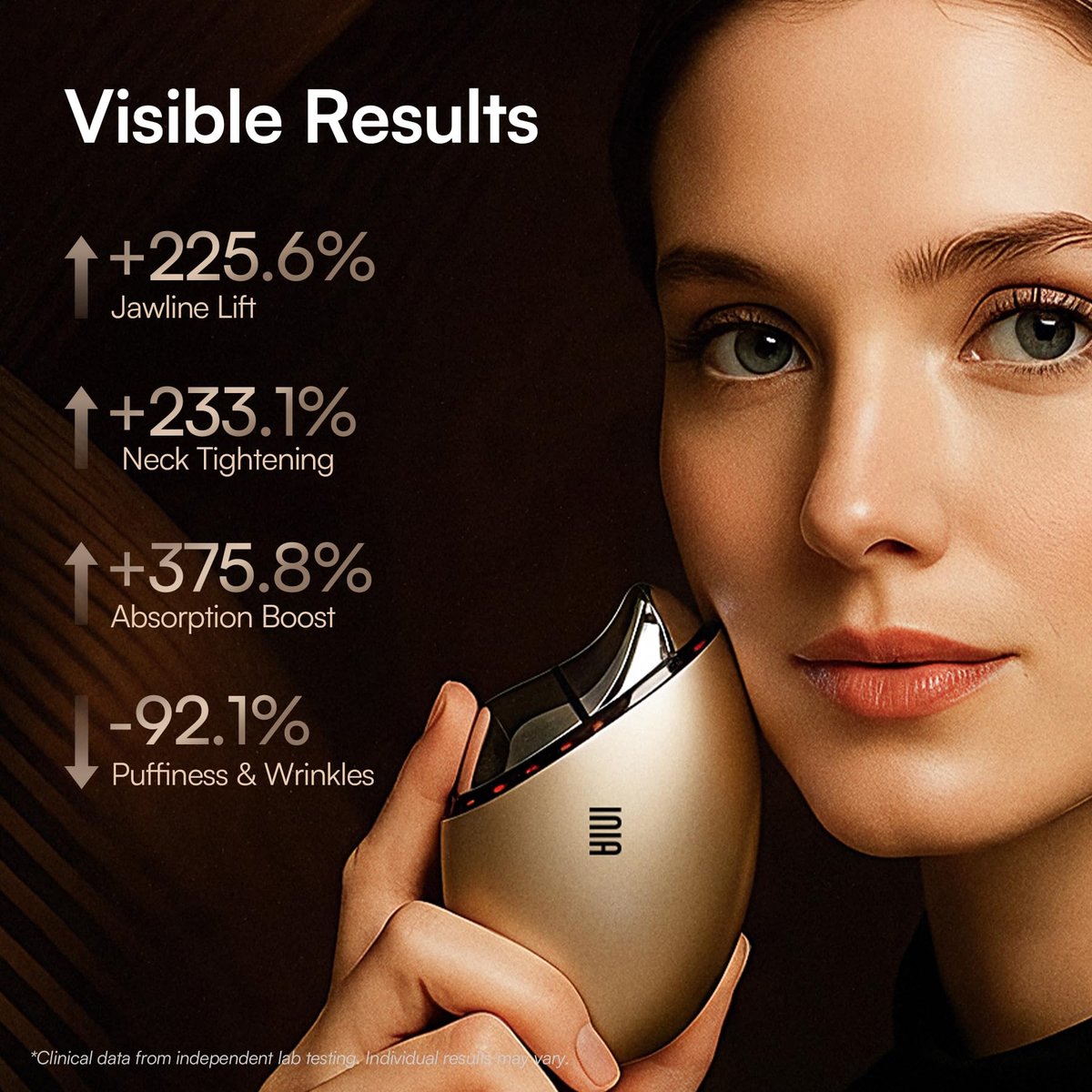 INIA 7-in-1 Red Light Therapy for Face and Neck Gua Sha Facial Massager Tool Device with Thermal and Cryo Mode for Puffiness & Firming Skincare Tool Avelisse