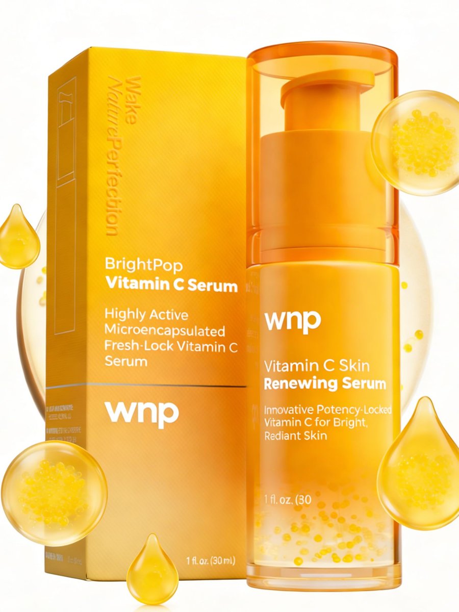 WNP Vitamin C Serum for Face – Anti-Aging & Brightening Serum with Hyaluronic Acid & Vitamin E, Dermatologist Tested for Dark Spots, Melasma, Hyperpigmentation, Fine Lines & Wrinkles (30ml) Avelisse