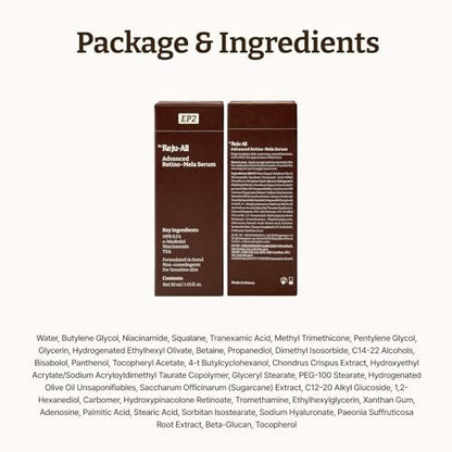 Dr.Reju-All Advanced Retino-Mela Serum – HPR Retinol Serum for Face – Anti-Aging, Pore Minimizer – Next-Gen Korean Skincare – Gentle & Beginner-Friendly – Niacinamide 10% & TXA 4% – 1 Fl Oz Avelisse