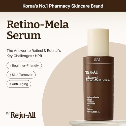 Dr.Reju-All Advanced Retino-Mela Serum – HPR Retinol Serum for Face – Anti-Aging, Pore Minimizer – Next-Gen Korean Skincare – Gentle & Beginner-Friendly – Niacinamide 10% & TXA 4% – 1 Fl Oz Avelisse