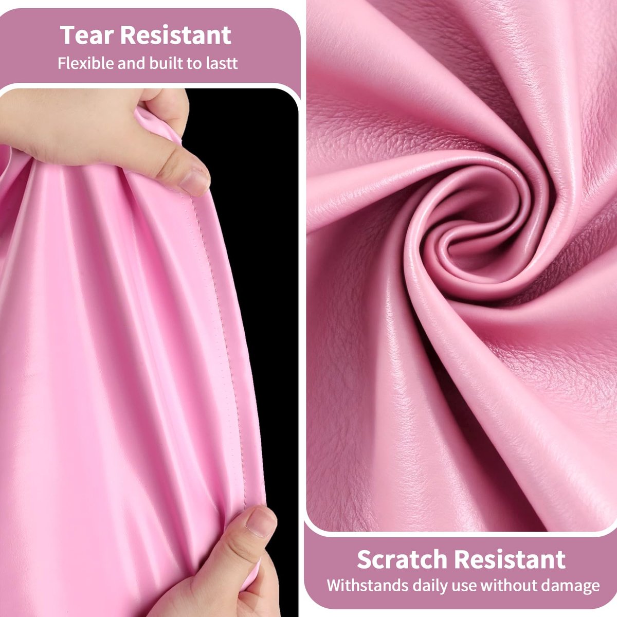 ASTONFOG 70x32 Inch Lash Bed Cover - PU Leather Waterproof Massage Table Cover for Eyelash Beds, SPA, Beauty (Pink) - görsel 5