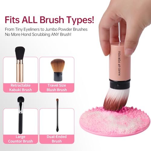 Norate Makeup Brush Cleaner – 3 Piece Set with Cleanser Solution & Brush Cleaning Mat, Deep Clean Shampoo, Gentle Cruelty-Free Formula - görsel 7