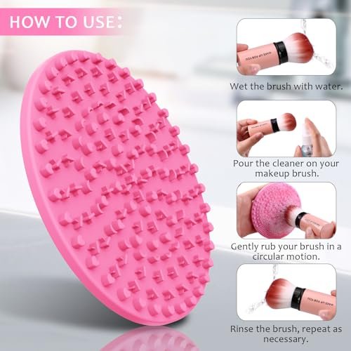 Norate Makeup Brush Cleaner – 3 Piece Set with Cleanser Solution & Brush Cleaning Mat, Deep Clean Shampoo, Gentle Cruelty-Free Formula - görsel 3