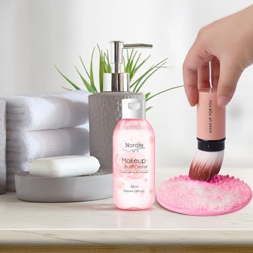 Norate Makeup Brush Cleaner – 3 Piece Set with Cleanser Solution & Brush Cleaning Mat, Deep Clean Shampoo, Gentle Cruelty-Free Formula - görsel 13